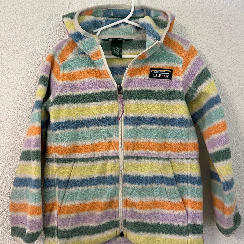 L.L. Bean Striped Fleece Jacket